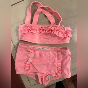 Janie and Jack Pink Polka Dot Diaper Cover Set